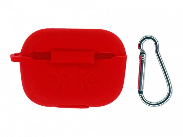 Чохол AirPods 4 Case (з мікрофіброю та карабіном), Red