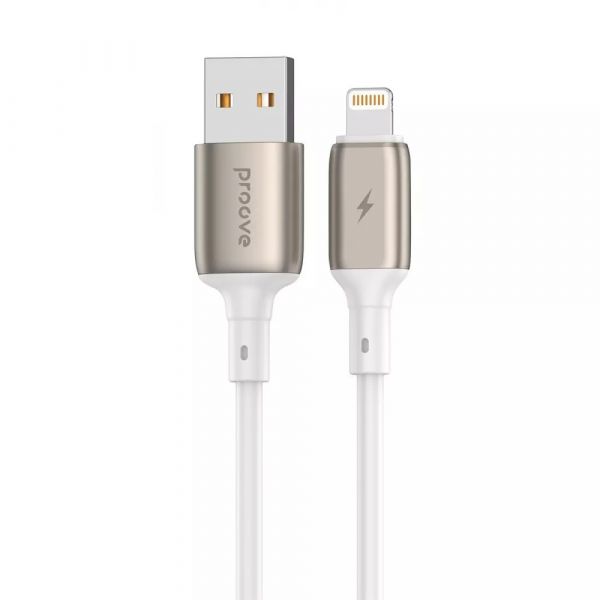 Кабель Proove Flex Metal USB to Lightning 2.4A (1m) (white)