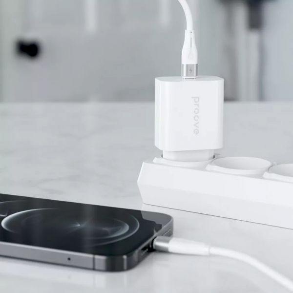 МЗП Proove Rapid 20W (Type-C) + Кабель Type-C to Type-C (white)