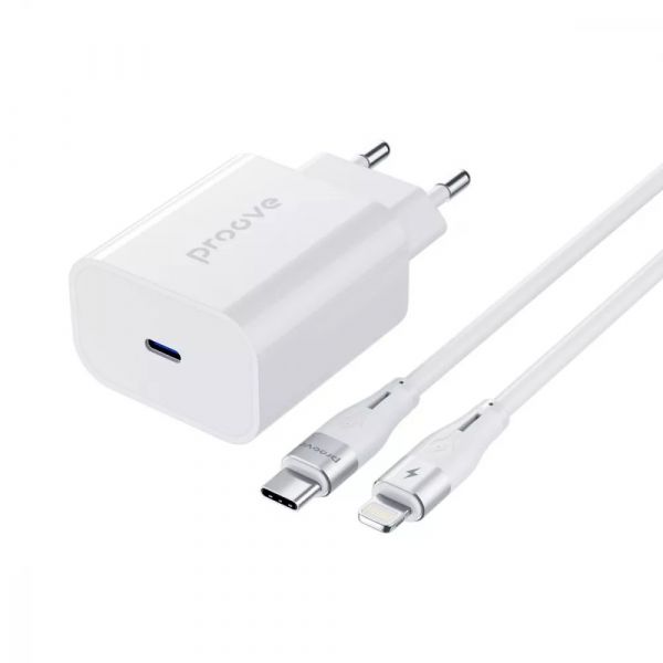 МЗП Proove Rapid 20W (Type-C) + Кабель Type-C to Type-C (white)