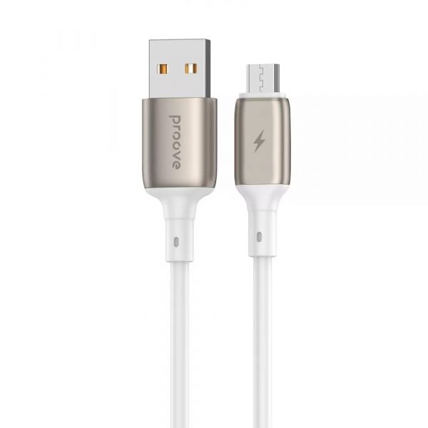 Кабель Proove Flex Metal USB to Micro USB (1m) (white)