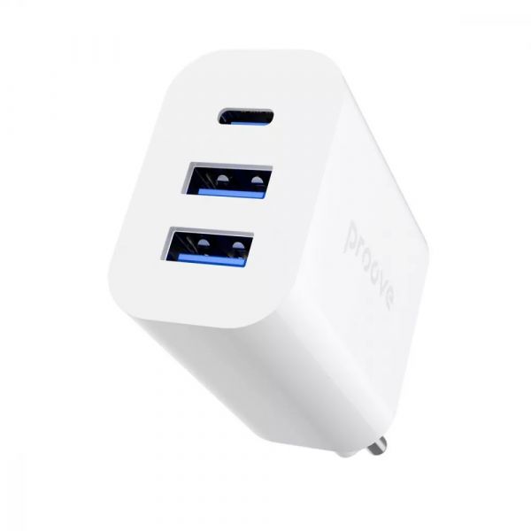 МЗП Proove Rapid 30W (2 USB + Type-C) (white)