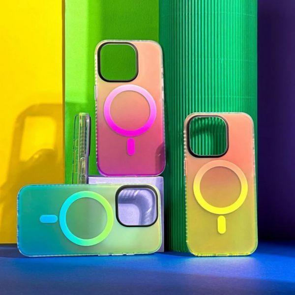 Чохол WAVE Matte Gradient Colors with Magnetic Ring iPhone 16 Pro Max (pink\purple)