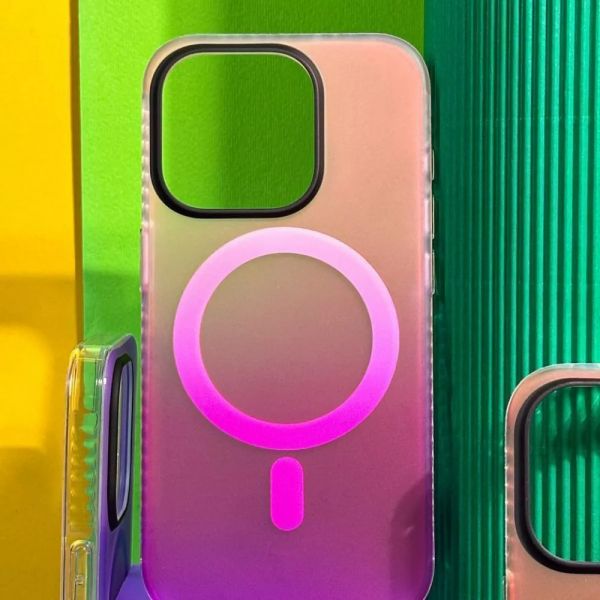 Чохол WAVE Matte Gradient Colors with Magnetic Ring iPhone 16 Pro Max (pink\purple)