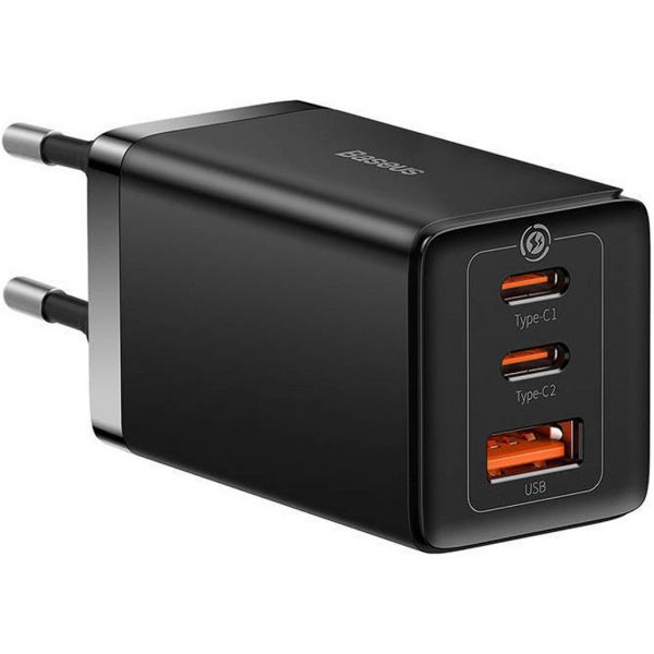 Мережевий зарядний пристрій Baseus GaN5 Pro Fast Charger 65W Black Type-C to Type-C cable (CCGP1202