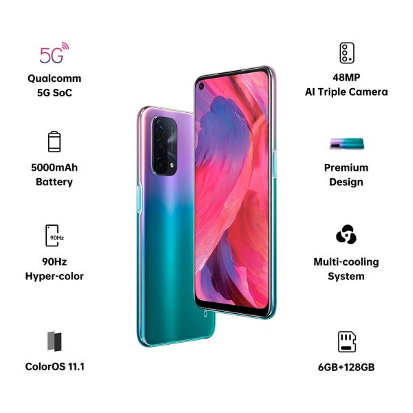 Смартфон Oppo A74 5G 6/128GB Fantastic Purple