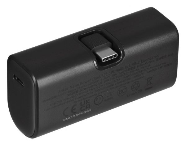 Зовнішній акумулятор (павербанк) Anker Nano 5000mAh 22.5W USB Type-C Black (A1653011)