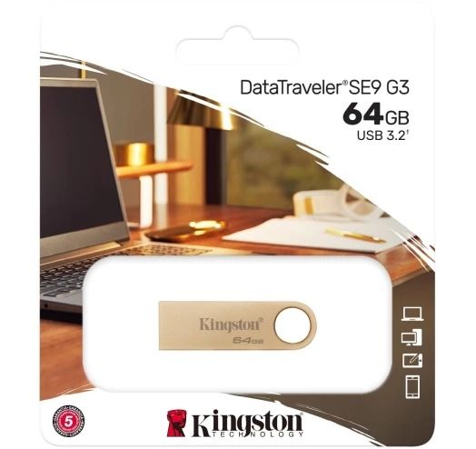 Накопичувач Kingston   64GB USB 3.2 Type-A Gen1 DT SE9 G3