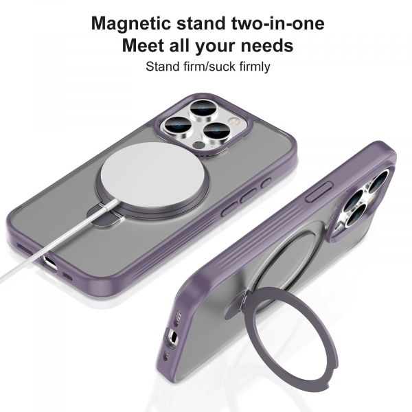 Чохол Mutural Armor Silicone Case with MagSafe for iPhone 15 Pro Max, Dark Purple