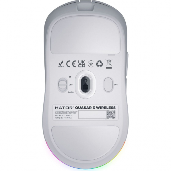 Мышь HATOR Quasar 3 wireless (HTM731) white
