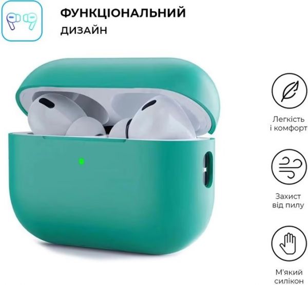 Чехол AirPods Pro 2 Case (с карабином) Mint green