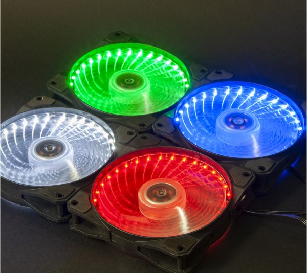 Вентилятор Frime Iris LED Fan 15LED Red  (FLF-HB120R15BULK); 120х120х25мм, 3-pin+4-pin