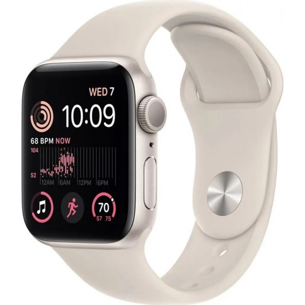 Apple Watch SE 2 GPS 40mm Starlight Aluminum Case w. Starlight S. Band - S/M (MNT33)