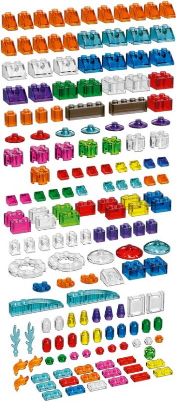 Блоковий конструктор LEGO Прозорі кубики (11013)