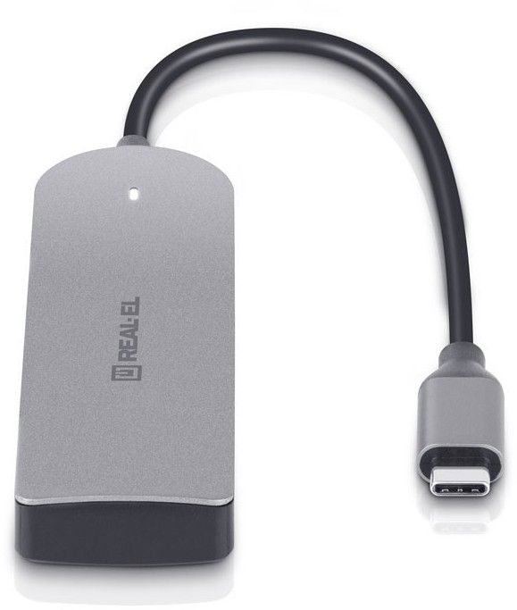 USB-хаб REAL-EL CQ-415 Space Grey