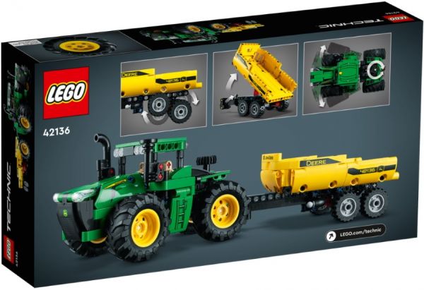 Блоковий конструктор LEGO Technic John Deere 9620R 4WD Tractor 390 деталей (42136)