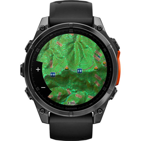 Смарт-годинник Garmin Fenix 8 47mm AMOLED Slate Gray with Black Silicone Band (010-02904-00)