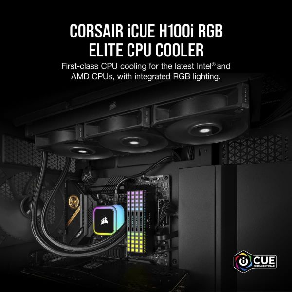 Водяне охолодження Corsair iCUE H100i Elite RGB Liquid CPU Cooler (CW-9060058-WW)