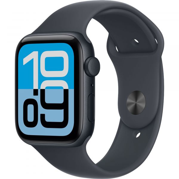 Apple Watch SE 3 GPS 44mm Midnight Aluminium Case with Midnight Sport Band S/M MEHN4
