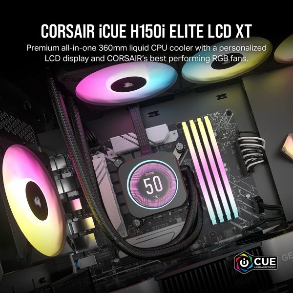 Водяне охолодження Corsair iCUE H150i Elite LCD XT Display Liquid CPU Cooler (CW-9060075-WW)