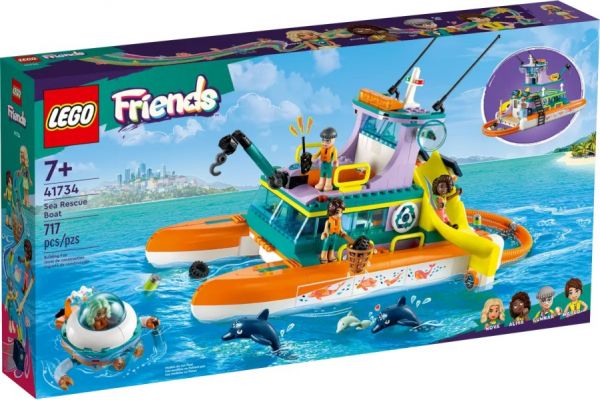Блоковий конструктор LEGO Friends Човен морської рятувальної бригади (41734)