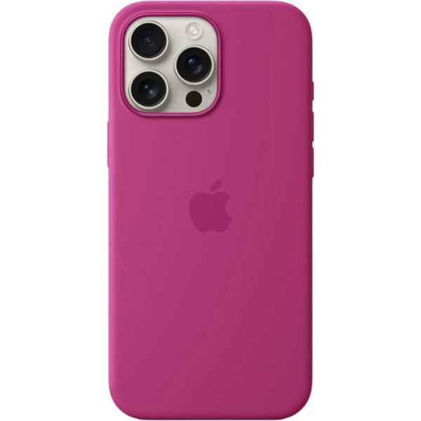 Чехол iPhone 16 Pro Max Silicone Case with MagSafe/fuchsia/