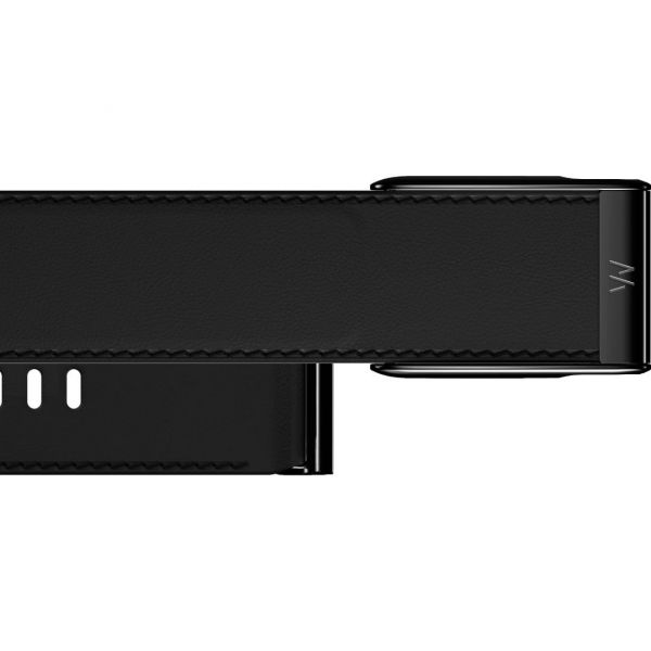 Ремешок WHOOP LeatherLuxe Straight Band | Black/Cream with Titanium - Size L /XL (810114362228)