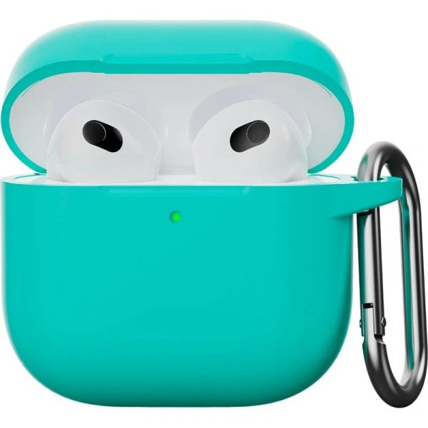 Чохол AirPods 4 Case (з мікрофіброю та карабіном), Mint Green