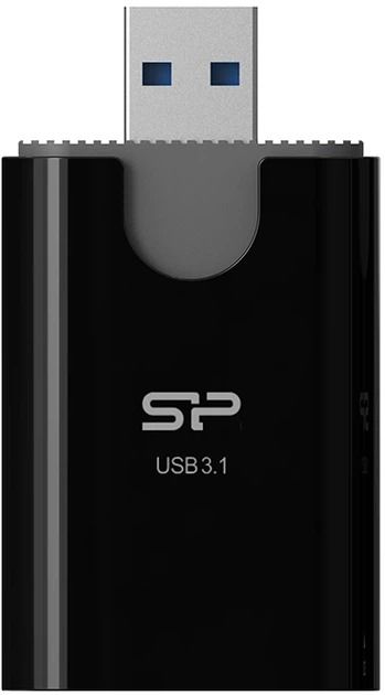Картридер Card Reader USB3.1 SILICON POWER Combo SD/microSD Black (SPU3AT3REDEL300K)