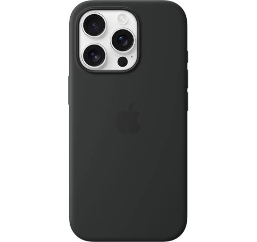 Чехол Silicone Case with Button, Animation & MagSafe iPhone 16 Pro (1:1 original), Black