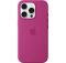 Чехол Silicone Case with Button, Animation & MagSafe iPhone 16 Pro (1:1 original), Fuchsia