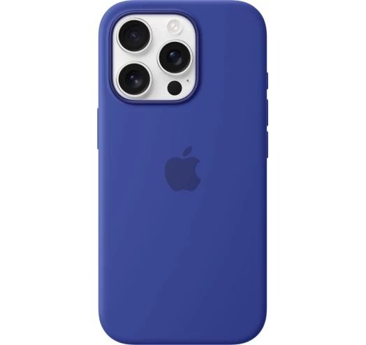 Чехол Silicone Case with Button, Animation & MagSafe iPhone 16 Pro (1:1 original), Ultramarine