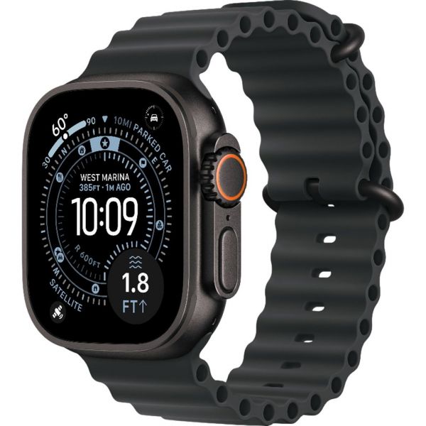 Apple Watch Ultra 3 GPS + Cellular 49mm Black Titanium Case with Black Ocean Band MF0J4
