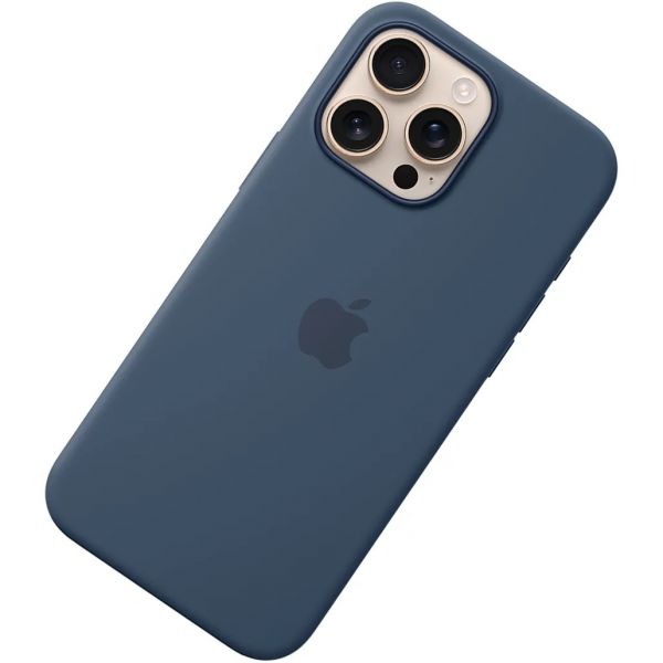 Чехол iPhone 16 Pro Max Silicone Case with MagSafe/denim/