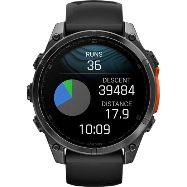 Смарт-годинник Garmin Fenix 8 47mm AMOLED Slate Gray with Black Silicone Band (010-02904-00)