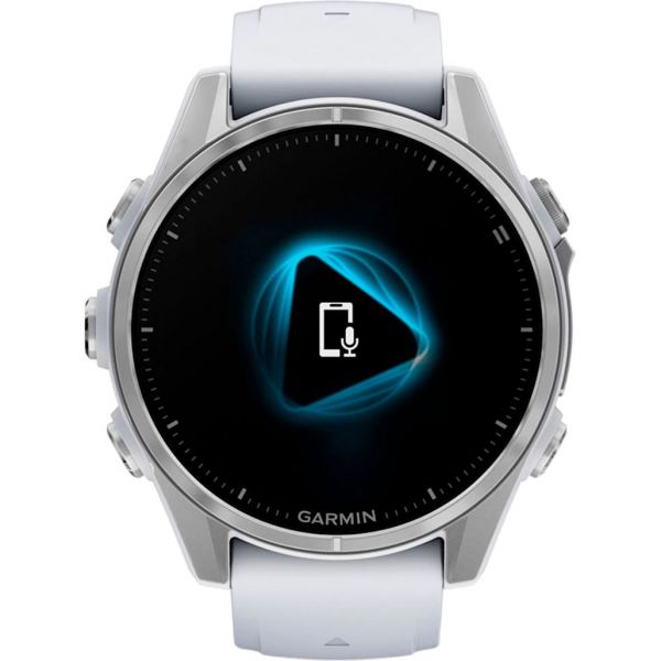 Смарт-годинник Garmin Fenix 8 43mm AMOLED Silver with Whitestone Silicone Band (010-02903-00)