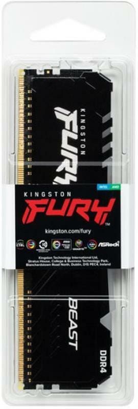 Модуль пам`яті DDR5 32GB/5200 Kingston Fury Beast RGB Black (KF552C40BBA-32)