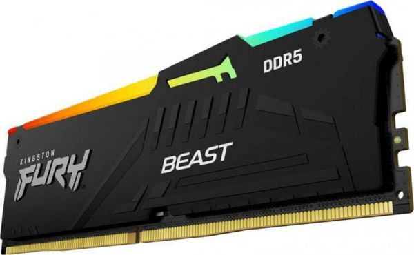 Модуль пам`яті DDR5 16GB/6000 Kingston Fury Beast RGB Black (KF560C40BBA-16)