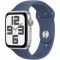 Apple Watch SE 2 2024 GPS 44mm Silver Aluminium Case with Denim Sport Band M/L MXER3