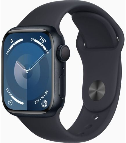 Apple Watch Series 9 GPS 41mm Midnight Aluminum Case w. Midnight Sport Band - M/L (MR8X3)