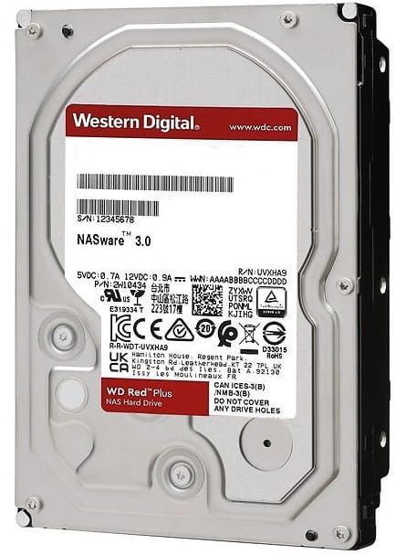 Накопичувач HDD SATA 4.0TB WD Red Plus 5400rpm 256MB (WD40EFPX)
