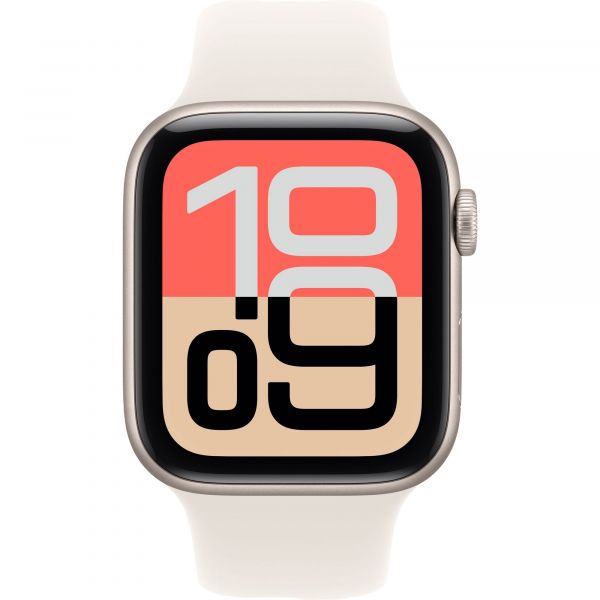 Apple Watch SE 3 GPS 44mm Starlight Aluminium Case with Starlight Sport Band M/L MEHJ4
