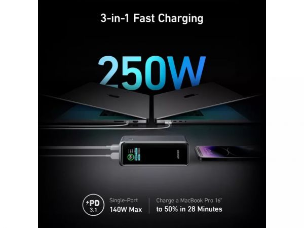 Зовнішній акумулятор Anker Prime 27,650mAh Power Bank (250W)