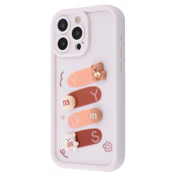 Чехол Pretty Things Case iPhone 15 Pro Max (white/bear) 54862