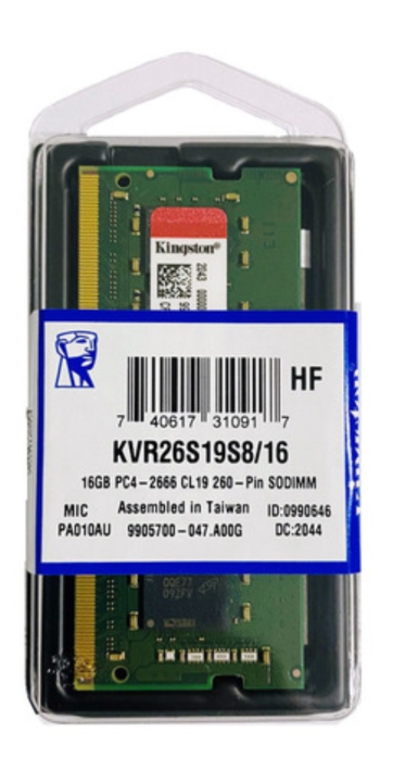 Модуль пам`яті SO-DIMM 16GB/2666 DDR4 Kingston (KVR26S19S8/16)