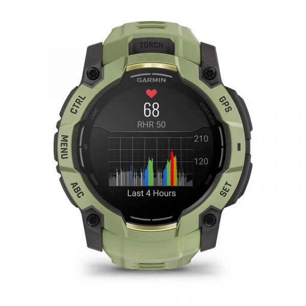 Смарт-часы Garmin Instinct 3 50mm AMOLED Green with Fern Green Band (010-03020-02)