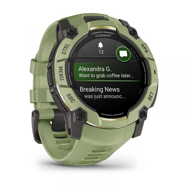 Смарт-часы Garmin Instinct 3 50mm AMOLED Green with Fern Green Band (010-03020-02)
