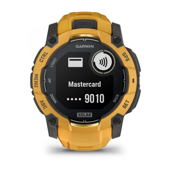 Смарт-годинник Garmin Instinct 3 50mm Solar Sunburst with Sunburst/Gray Band (010-02935-02/42)