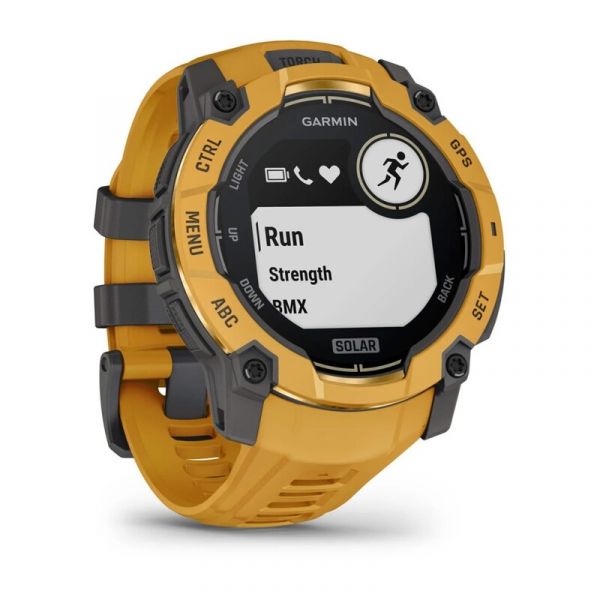 Смарт-годинник Garmin Instinct 3 50mm Solar Sunburst with Sunburst/Gray Band (010-02935-02/42)