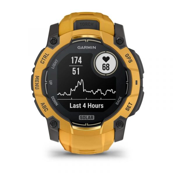 Смарт-годинник Garmin Instinct 3 50mm Solar Sunburst with Sunburst/Gray Band (010-02935-02/42)